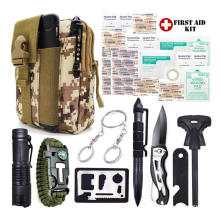 Emergency First Aid Survival Gear Kit 35 In 1 with Molle Pouch Holster,First Aid kit Outdoor Camping Survival Kit